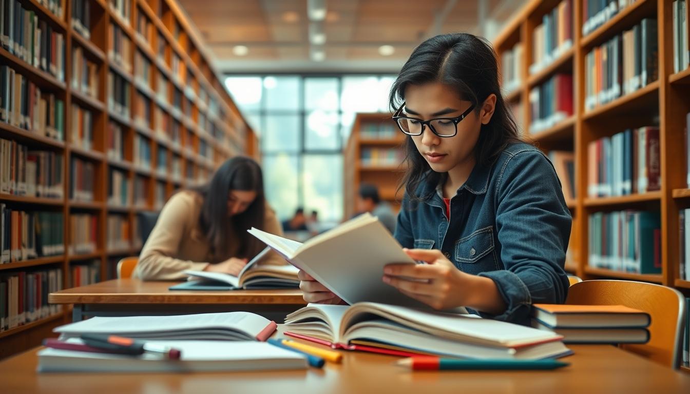 Student developing practical and academic skills